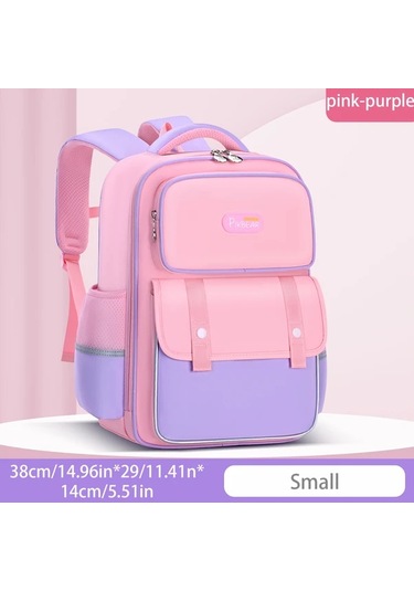 Dream011 Mavi Küçük Yeni Moda Basit Büyük Kapasiteli Düz Bölümlü İngiliz Tarzı Öğrenci Okul Çantası MAvi