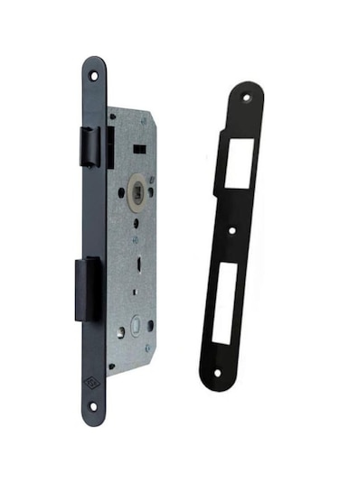 Sessiz İç Oda Kapı Kilidi Wc-banyo Siyah 40mmx23mm