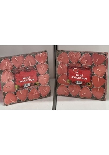 Mum Tea Lights 16Ad Kalp Şekilli
