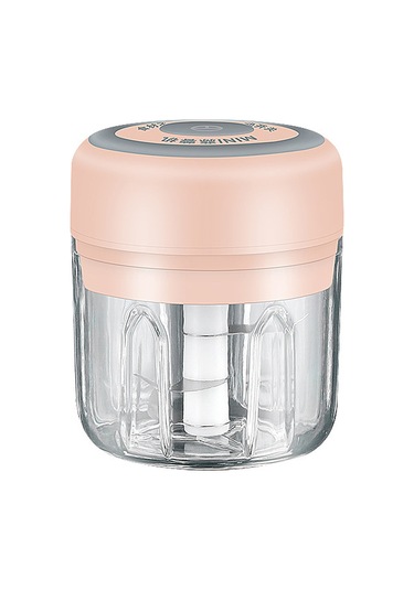 Kosona 250ml Usb Şarjlı Püskürtme Butonuyla Gönüllü, Biber, Zencefil, Sarımsak Ve Bebek Yemeği Blenderı - Pembe Diğer