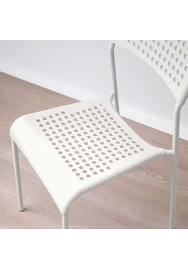 Plastik Sandalye, Beyaz Renk Meridyendukkan Salon-mutfak Sandalyesi