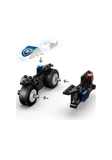 LEGO® City Polis Motosikleti Takibi 60455 - 4 Yaş ve Üzeri Çocuklar için Yaratıcı Oyuncak Yapım Seti (65 Parça)