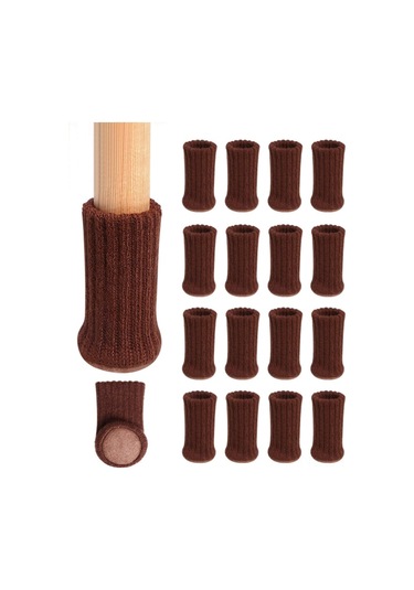 Dofolink 16 Adet Mobilya Ayak Koruması, Yüksek Esnekliği, Kayma Engeli, Yünlü Dokuma, Zemin Skoru Ve Gürültü Azaltıcı, Daire-kare Ayaklar İçin Uygun