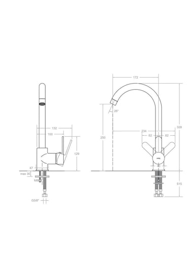 Delta Mix Eviye Bataryası Uzun Borulu