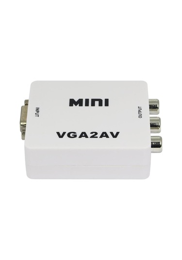Gplus VGA2AV VGA RCA AV Dönüştürücü Çevirici Mini Switch