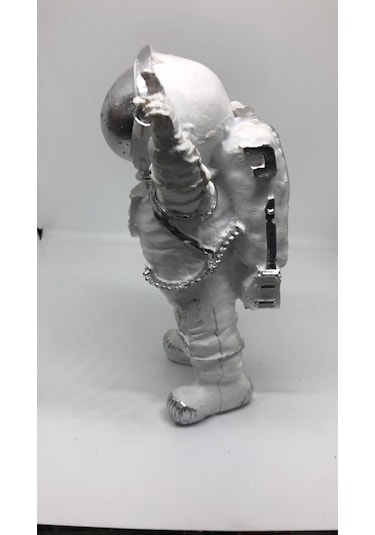 Lebson Dekoratif Polyester Buz Beyazı Astronot Gri