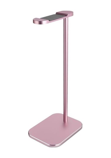 Taşınabilir Kulaklık Standı - Alüminyum, Kaymaz, Pembe, Dayanıklı