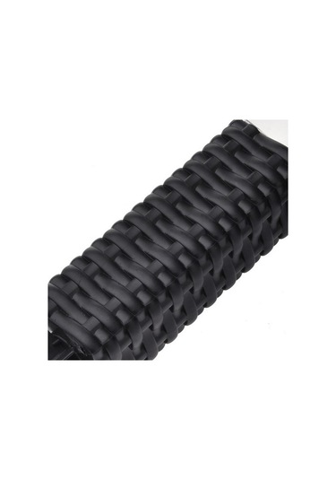 Homyl Güneş Plastik Rattan Çim Lambası Açık Bahçe Spot Yolu Dekor Siyah