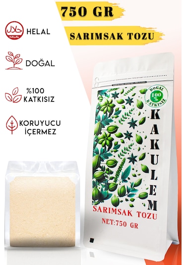 Kakulem Sertifikalı 750 Gr Yerli Taş Köprü Sarımsak Tozu