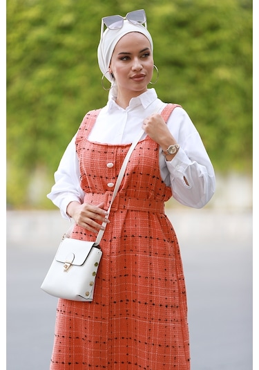 Bear Askılı Düğmeli Jile 582 - Turuncu