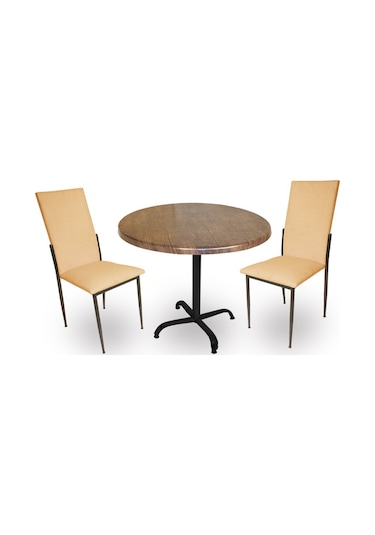 Beymobilya Bahçe Ve Balkon Masa Takımı Indigo Werzalit Yuvarlak - Gözde 2Li (535124812) Beyaz