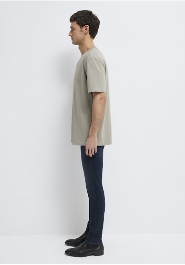 Mavi - Gri Basic Tişört 0613466-70352 Gri