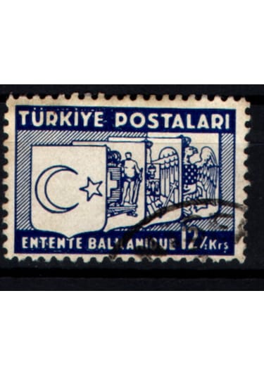 1937 Balkan Antantı Pulları 12.5 Kuruş Tp0787 İsfila1359