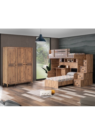 Setaymobilya Ranza , Natural Ranza Genç Odası Takımı , Ranzalı Çocuk Odası