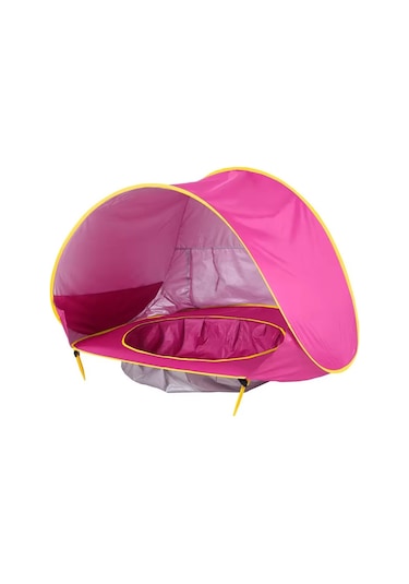 Bebek Havuzlu Plaj Çadırı, 50+ Upf Uv Korumalı Su Geçirmez Çocuk Çadırı Pembe