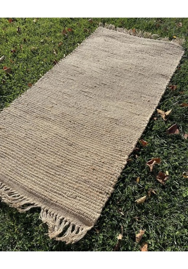 Eko Halı Echo Jüt Ech 02 Natural Dekoratif Jüt Kilim Naturel Bej