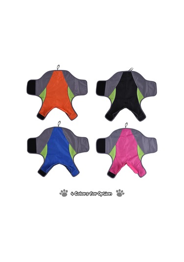 Mufunye Büyük Irk Köpekler İçin Dış Mekan Montu - Isı Sağlama & Su Geçirmez - Yansıtıcı Şeritli - Taslan & Yünlü - Turuncu Xxl 4 Renk 6 Beden Seçeneği Diğer