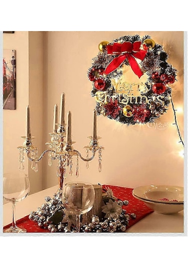 Wjtg Kapı Çelengi Noel Noel Dekorasyon Çelengi Noel Çelengi Noel Çelengi Çanlı Noel Çelengi Noel Dekoratif Çelengi 30c