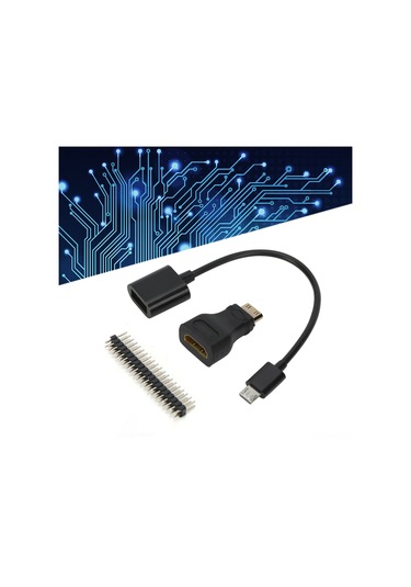 Gajeena Raspberry Pi Zero İçin 3'ü 1 Arayüz Genişletme Seti - Hdmı, Usb Ve Gpıo Pinleriyle Abs Malzeme Adaptör Paketi