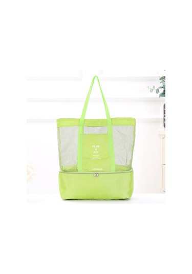 Açık Saklama Çantası, Taşınabilir Omuz Çift Kullanımlı Piknik Çantası Buz Çantası Yeşil