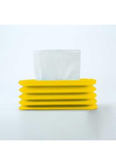 Sarı-mutfak Saklama Kutusu Kağıt Mendil Kutuları Ev Organizasyon İçin Katlanabilir Doku Teneke Kutu Tutucu Kutusu Porte Mouchoir U3485