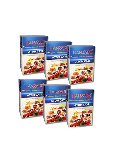 Hanzade Bitkisel Propolisli C Vitaminli Kara Mürverli Atom Çayı 6 x 150 G