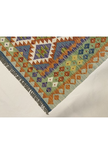 El Dokuma Afgan Kilim 100% Yün Harıka Desenlı Kök Boya Yeni Model Çok Renkli