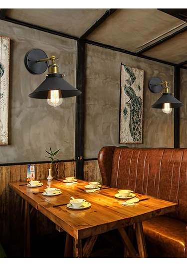 Yonlux Duvara Monte Lamba, Yatak Odası, Antre, Loft İçin E27contacto 443782448 Siyah