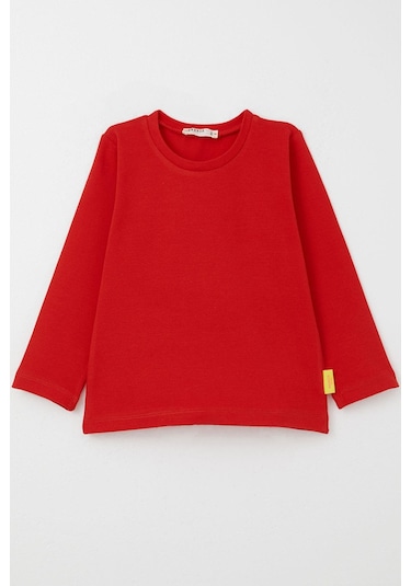 Breeze Kız Bebek Uzun Kollu Tişört Basic 9 Ay-3 Yaş, Kırmızı Kırmızı