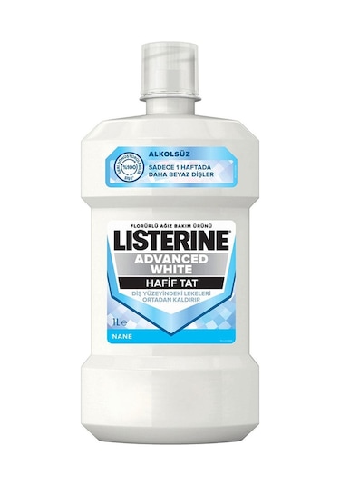 Listerine Advanced White Hafif Tat Ağız Bakım Suyu 1 L