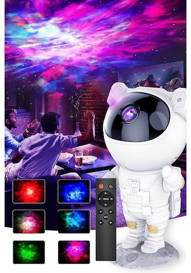 Astronot Projektör Gece Masa Lambası Gökyüzü Star Projeksiyon