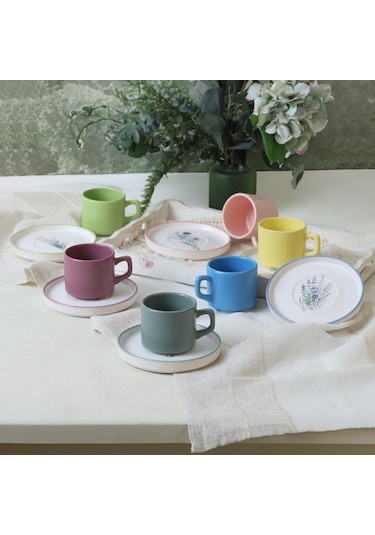 Keramika Elegant Blossoms Stackable Çay Takımı 12 Parça 6 Kişilik 21788-93 Krem