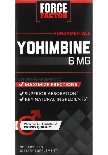 Force Factor, Yohimbine, 6 Mg, 30 Capsules