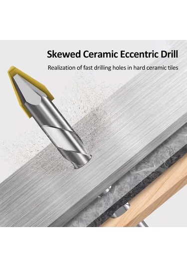 Pazly 6-12mm Eğimli Başlı Eksantrik Matkap Ucu Seti - Cam, Beton, Seramik, Tuğla Ve Ahşap İçin