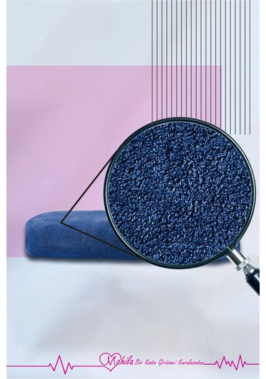 12 Adet 50x90 Pamuk Havlu, Premium Havlu, Spor Havlusu, Fitness Havlusu, Berber Kuaför Havlusu Lacivert