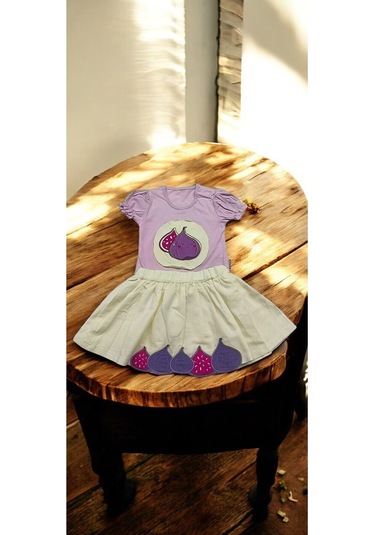 Bebek Meyve Detaylı Takım Mor