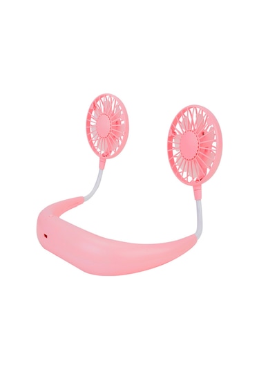 Vkemall Taşınabilir El Mini Kişisel Usb Şarj Edilebilir Boyun Fanı, 3 Hızlı Renkli Işık