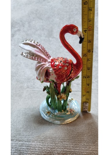 Zirkon Taşlı Flamingo Kutu Biblo 001