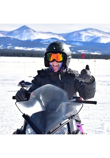 Maxaccess Maxjulı Erkek Ve Kadın Kayak Gözlüğü - Antifog Polar Siyah Gökkuşağı Lens Kar Board Snowmobile