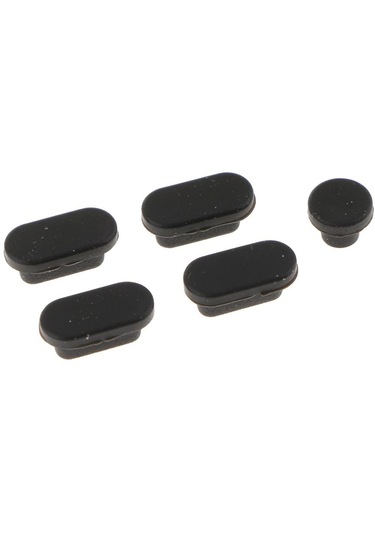 Homyl Macbook Black Için Silikon Toz Durdurucu Geçirmez Siyah