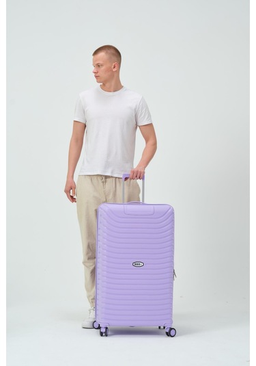Keo-plus Lila Büyük Boy Silikon Kırılmaz Pp Valiz Lila