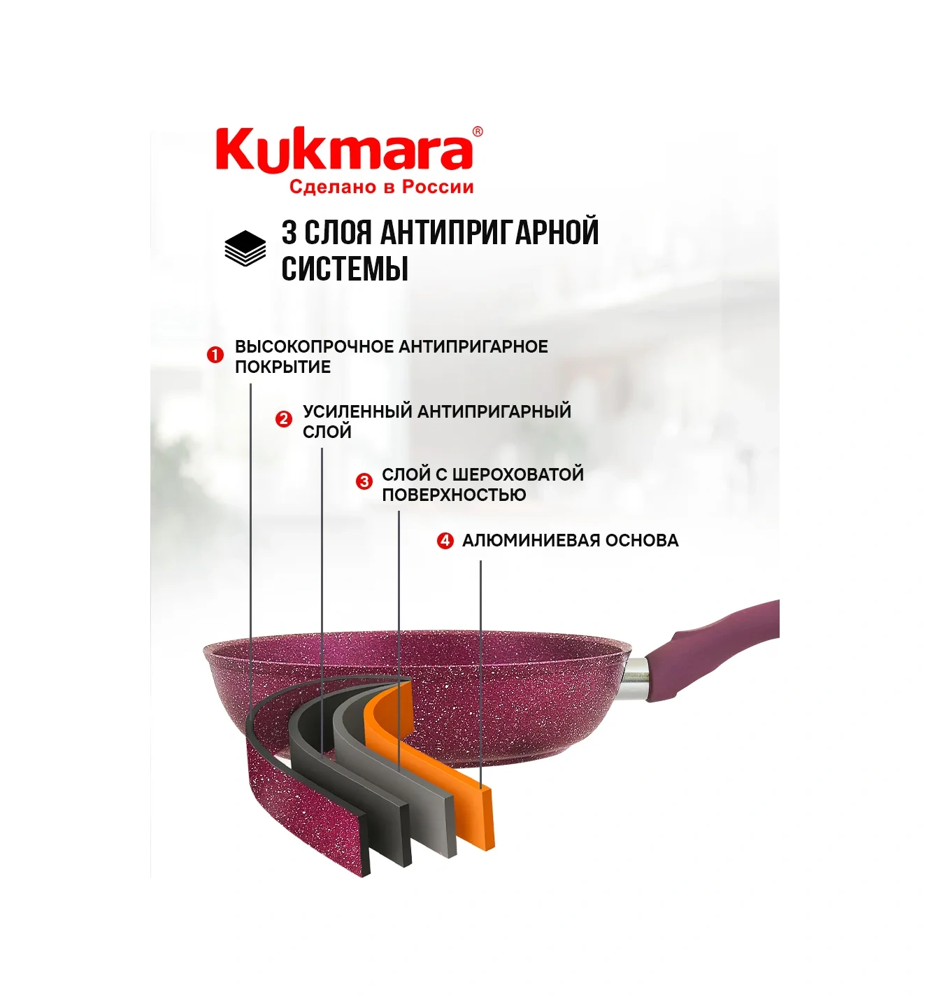 Kukmara Yapışmaz Derin Tava 24 Cm 15070277 Violet