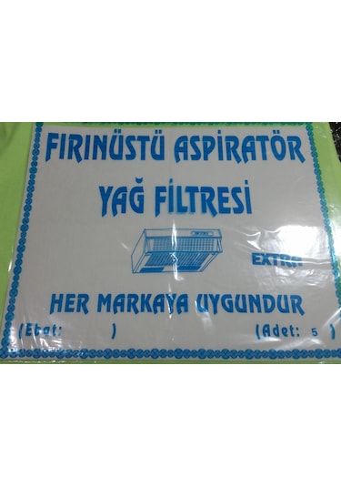 Fırın Üstü Aspiratör Filitresi 5 Ad