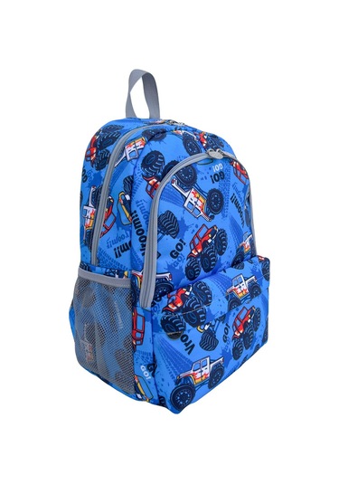 Superbag Erkek Çocuk Ilkokul Çantası Off Road Araba Desenli Sırt Çantası Beslenmelik Kalemlik 3'lü