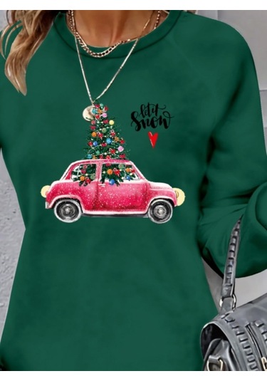 Kadın Uzun Kollu Bisiklet Yaka Desenli Viskon Iki Iplik Elbise Çok Renkli