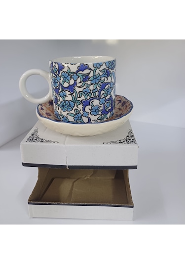 Konak Züccaciye Tekli Çay Fincanı Tabaklı Kutulu Desenli
