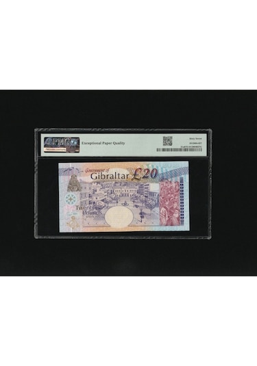 Pmg 67 Puan Epq Super Gem Unc Gibraltar Cebelitarık 20 Pound Pick 31a 2004 S/n Ccc 488154 Çil