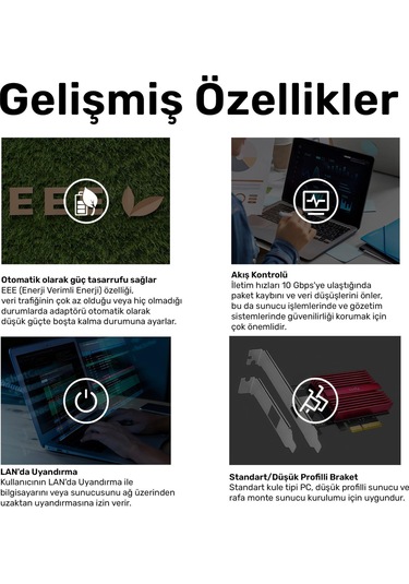 Cudy Pe10g Wol 10.000mbps Multi-gigabit Pcı Ethernet Ağ Kartı