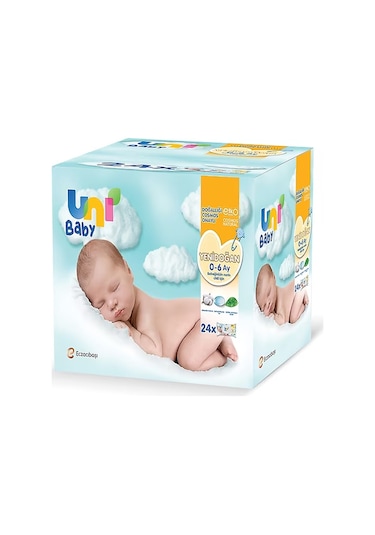 Uni Baby Yenidoğan Islak Havlu Mendil 24 x 40'lı