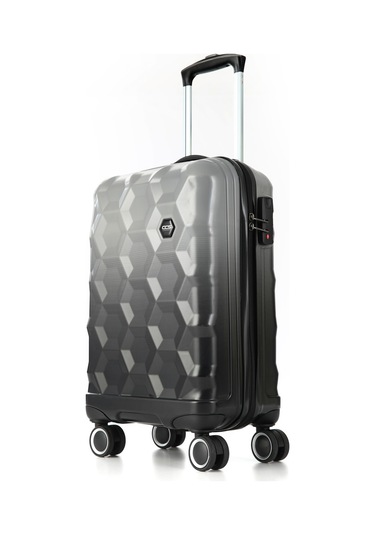 Siyah-gri Ççs London 5226 Polikarbon 3 Lü Valiz Seti Gri - Siyah